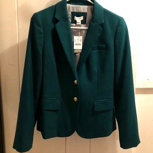 NWT J. Crew Emerald Green Blazer Size 4